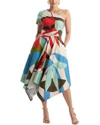 Natori - Abstract Palm Poplin Dress - Lyst