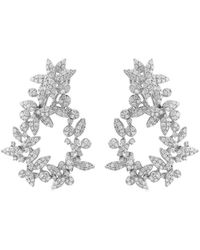Sabrina Designs - 18k 4.90 Ct. Tw. Diamond Flower Cluster Dangle Earrings - Lyst