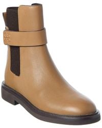 Tory Burch - Double T Leather Chelsea Boot - Lyst