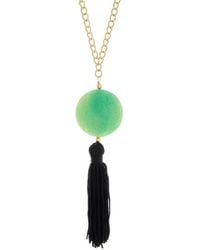 Kenneth Jay Lane - 18k Plated Pendant Necklace - Lyst