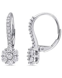 Rina Limor - 14K 1.00 Ct. Tw. Diamond Floral Earrings - Lyst