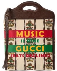Gucci - Centennial 100 Medium Canvas & Leather Tote - Lyst