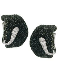 De Grisogono - 18K 0.50 Ct. Tw. Diamond Stingray Leather Earrings (Authentic Pre-Owned) - Lyst