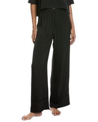 Barefoot Dreams - Washed Satin Piped Wide Leg Pant - Lyst