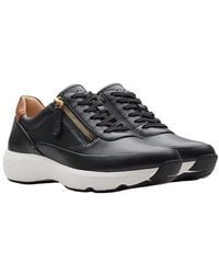 Clarks - Tivoli Zip Leather Sneaker - Lyst