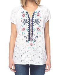 Tolani - Eyelet Top - Lyst