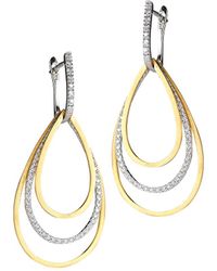 I. REISS - 14k 0.66 Ct. Tw. Diamond Dangling Earrings - Lyst