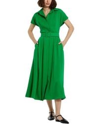 Mac Duggal - Short Sleeve Collared Shirtdress - Lyst