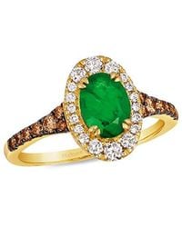 Le Vian - 14K 1.38 Ct. Tw. Diamond & Emerald Cocktail Ring - Lyst