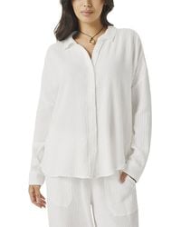 Splendid - Ava Gauze Button Down - Lyst
