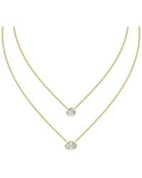 Lab Grown Diamonds - 18K Plated 2.53 Ct. Tw. Lab-Grown Diamond Necklace - Lyst