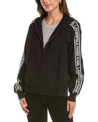 KARL LAGERFELD - Logo Zip Hoodie - Lyst