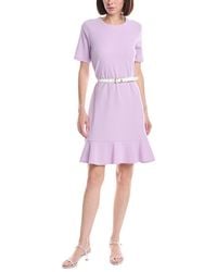 Sharagano - Short Sleeve Sheath Dress - Lyst