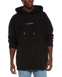 Lanvin - Embroidered Oversized Hoodie - Lyst