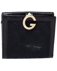 Gucci - Gg Canvas & Leather French Compact Wallet (Authentic Pre-Owned) - Lyst