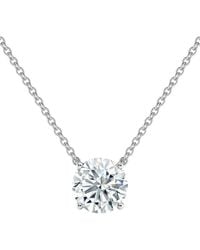 Lab Grown Diamonds - 14K 1.50 Ct. Tw. Lab-Grown Diamond Sol Pendant Necklace - Lyst