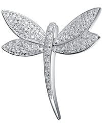 Genevive Jewelry - Silver Cz Statement Pin - Lyst
