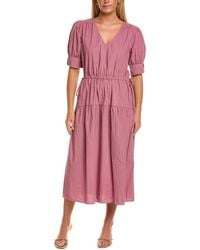 Velvet By Graham & Spencer - Lianna Short Sleeve Midi Dress - Lyst