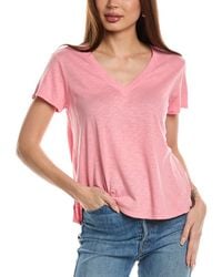 Bella Dahl - Side Slit V-Neck T-Shirt - Lyst