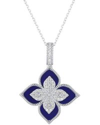 Suzy Levian CZ Jewelry - Suzy Levian Cz Flower Clover Dangle Necklace - Lyst