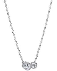 PANDORA - Timeless Cz Necklace - Lyst