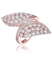 Rachel Glauber - 18k Rose Gold Plated Cz Ring - Lyst