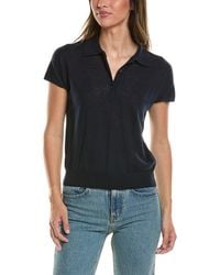Vince - Wool-Blend Knit Polo Shirt - Lyst