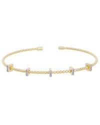 Meshmerise - 18K Plated 0.10 Ct. Tw. Diamond Mesh Bangle - Lyst