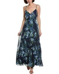 Julia Jordan - Pleated Chiffon Maxi Dress - Lyst
