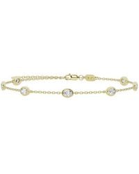 Lab Grown Diamonds - 14K 1.00 Ct. Tw. Lab-Grown Diamond Station Bracelet - Lyst