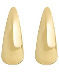 Sterling Forever - 14K Cz Lavina Polished Micro Hoop Earrings - Lyst