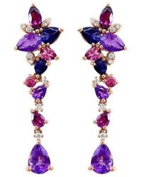 Effy Fine Jewelry - 14K Rose 4.46 Ct. Tw. Diamond & Gemstone Earrings - Lyst