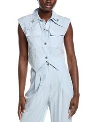 Gracia - Open V-Bottom Hem Sleeveless Top - Lyst