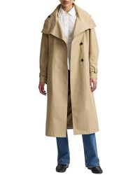 Avec Les Filles - Funnel Neck Slouchy Trench Coat - Lyst