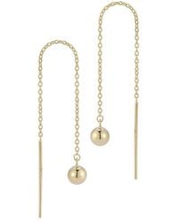 Ember Fine Jewelry - 14k Ball Threader Earrings - Lyst