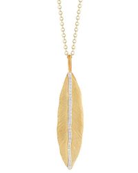 Reiss - 14k 0.16 Ct. Tw. Diamond Pendant Necklace - Lyst