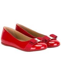Ferragamo - Mini Leather Ballet Flat - Lyst