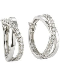 Jewels by Viomo - 14K 0.22 Ct. Tw. Diamond Hoop Earrings - Lyst
