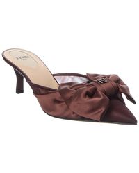 Fendi - Colibri Satin & Mesh Slingback Mule - Lyst