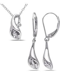 Rina Limor - 0.03 Ct. Tw. Diamond Pendant & Earrings Set - Lyst
