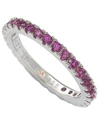Suzy Levian - Silver Cz Stackable Ring - Lyst