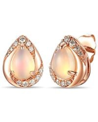 Le Vian - Swirl Halo 14K Rose 1.00 Ct. Tw. Diamond & Opal Ring - Lyst