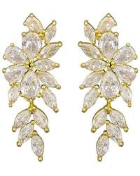Liv Oliver - 18k Plated Cz Drop Earrings - Lyst