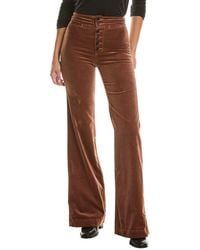 ASKK NY - Brighton Velvet Dark Chocolate Wide Leg Jean - Lyst