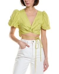 Astr - Nuria Linen-Blend Top - Lyst