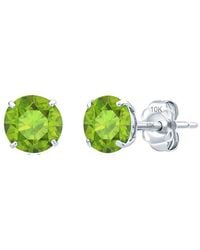 MaxColor - 14K 1.40 Ct. Tw. Peridot Stud Earrings - Lyst