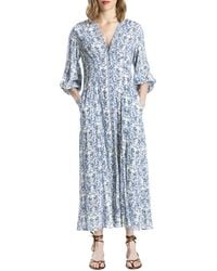 Max Studio - Button Front Maxi Dress - Lyst