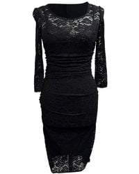 Dolce & Gabbana - Lace-Detailed Fitted Midi Dress, Size Eu (Authentic Pre- Loved) - Lyst