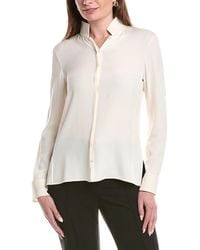 Akris - Long Sleeve Silk Top - Lyst