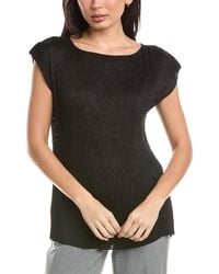 Lafayette 148 New York - Embroidered Plisse Blouse - Lyst